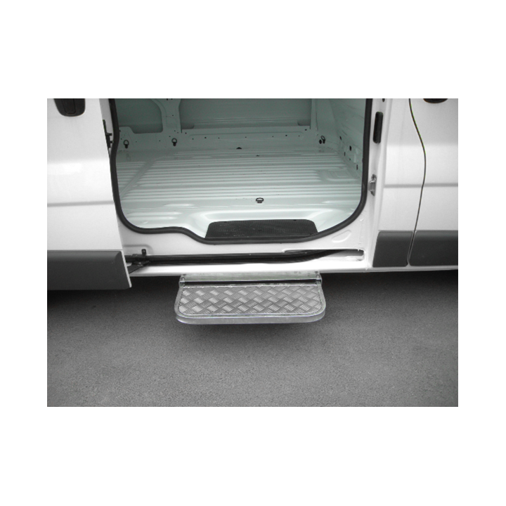 Marchepied latéral rétractable 640x250 tôle alu. Damier Toyota Proace Max L3H2