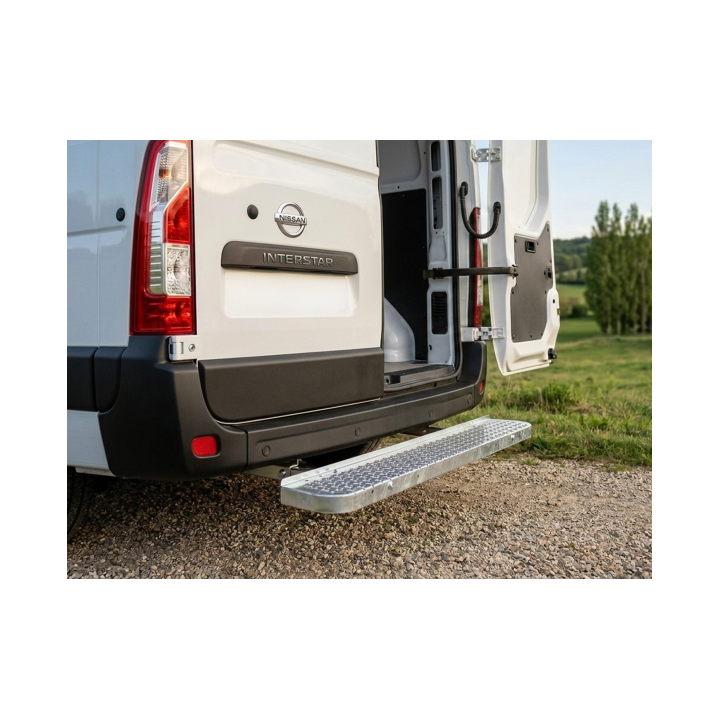 Marchepied arrière fixe sans ferrure d'attelage 1300X200 NISSAN NV 400 III INTERSTAR L2H3