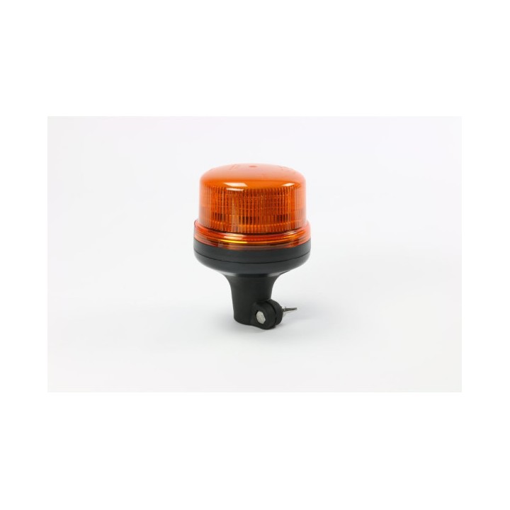 Gyrophare B14 - 10 LEDS - 11  Flash prog - montage DIN - ORANGE