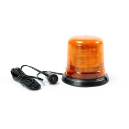 Gyrophare B14 - 10 LEDS - 11 Flash prog - magnétique - ORANGE - Allume cigare