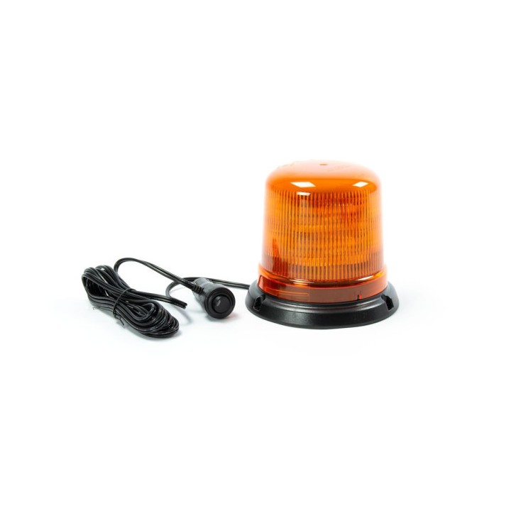 Gyrophare B14 - 10 LEDS - 11 Flash prog - magnétique - ORANGE - Allume cigare
