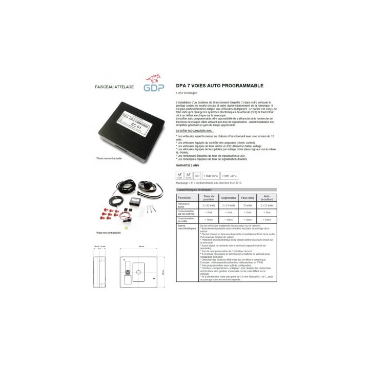 Faisceau d'attelage 7 voies auto programmable