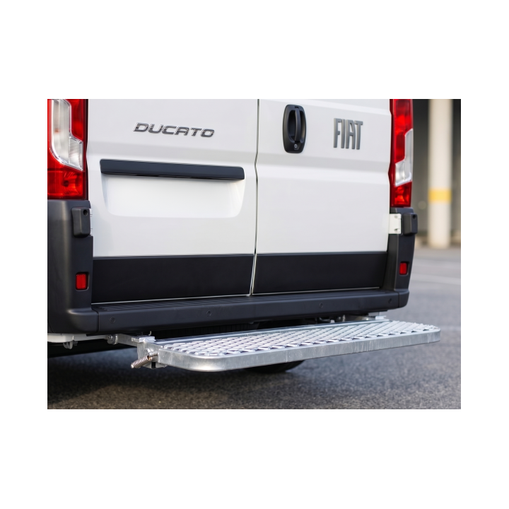Marchepied arrière relevable sans attelage avec radar de recul 1200x200 FIAT Ducato LH2
