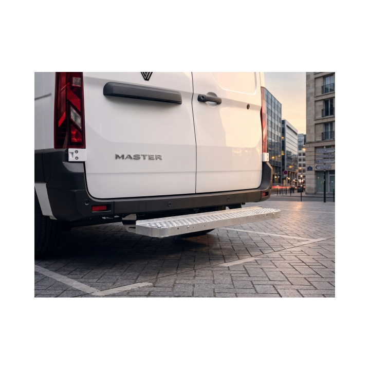Marchepied arrière fixe sans ferrure d'attelage 1300X200 Renault Master XDD L3H2